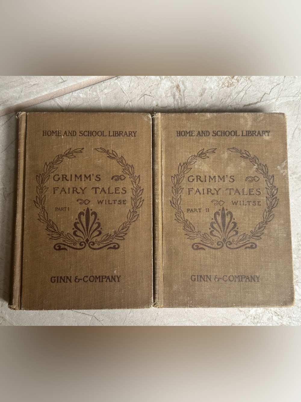 1894-1896 Grimm’s Fairy Tales Ginn & Co Part I & II Home School Library RARE